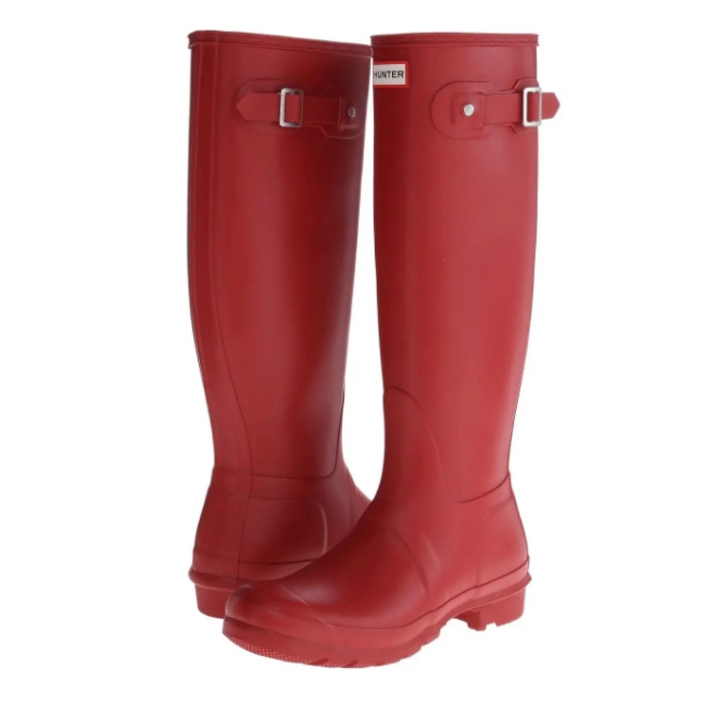 Hunter Rainboots - Original Tall Military Red - Size 9